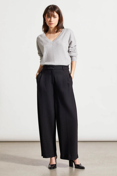 Fly Front Palazzo Trouser [Black-1909O]