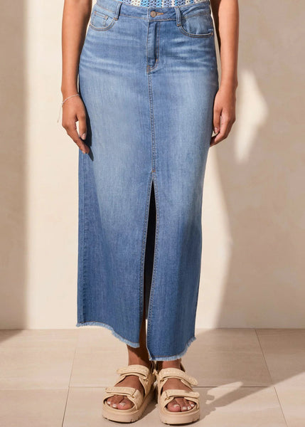 Full Length Denim Skirt [Coastline-5407O]