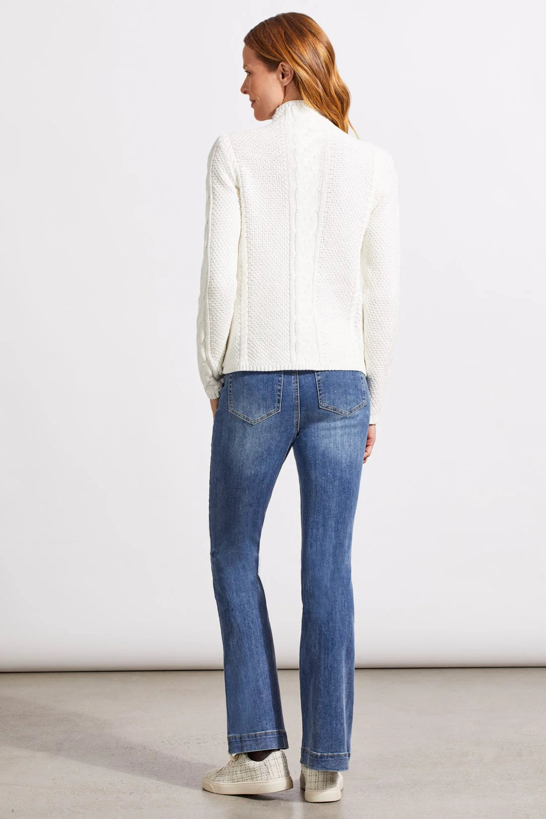 Funnel Neck Sweater With Special Wash [Eggshell-5553O]