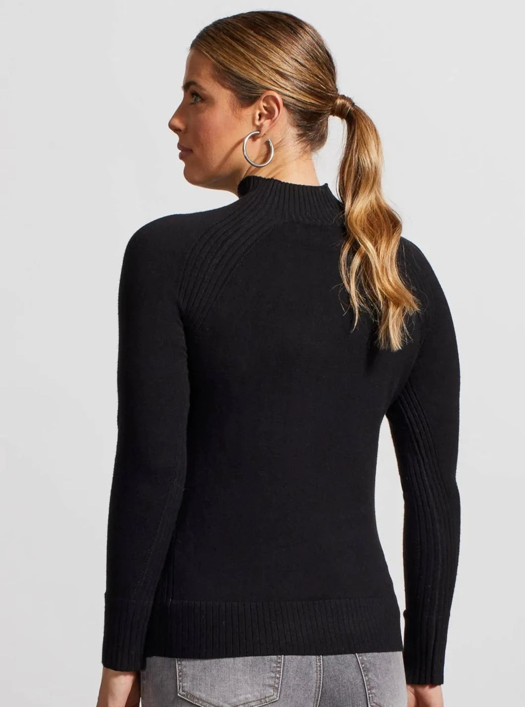 Funnel Neck Sweater [Black-1481O]