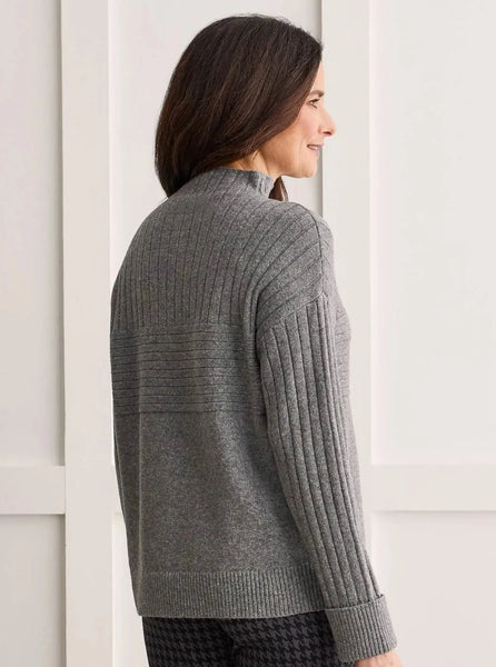 Funnel Neck Sweater [Med Grey-1162O]