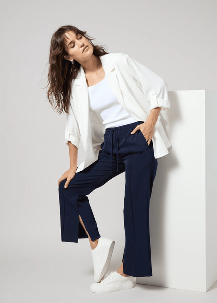 Genevieve Drawstring Trouser [True Navy-10-3507-M4]
