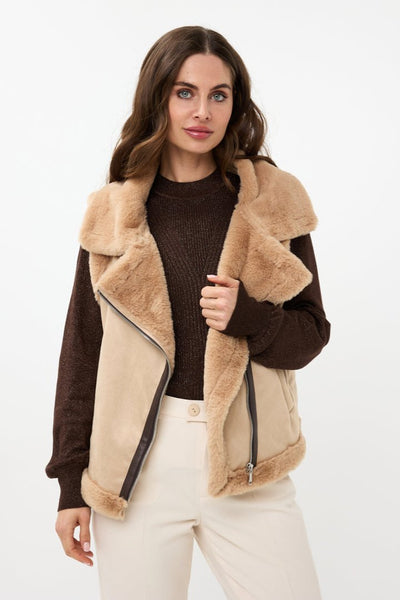 Gilet Fake Fur Top [F2437512-180]