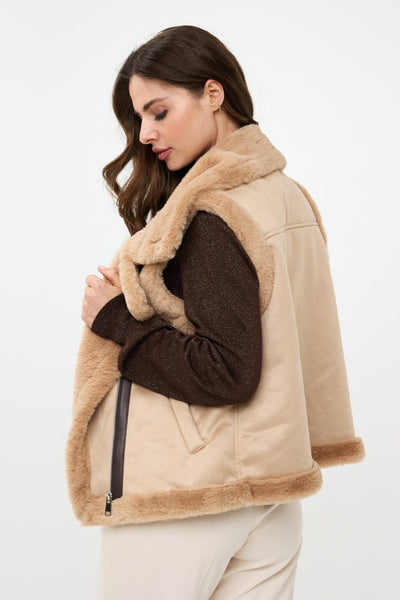 Gilet Fake Fur Top [F2437512-180]