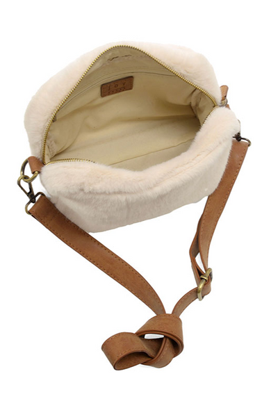 Ginny Faux Fur Corssbody Bag [Ivory-L8256]