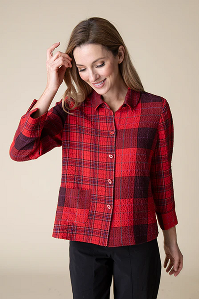 Girl Gone Plaid Mixed Shirt [Apple-40790]