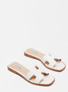 Hadyn Steve Madden Leather Sandal [White-HADY01S1]