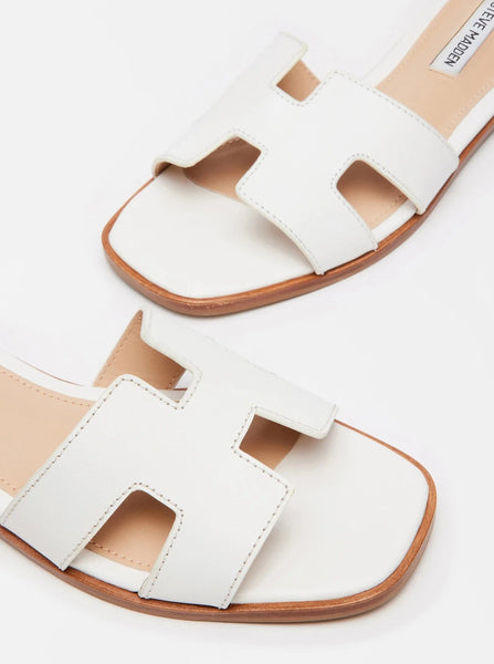 Hadyn Steve Madden Leather Sandal [White-HADY01S1]