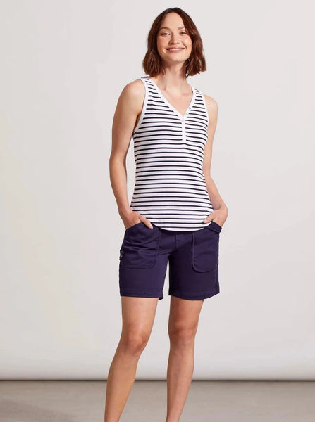 Henley Tank With Buttons [Nautical Stripe-5361O]