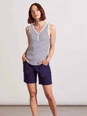 Henley Tank With Buttons [Nautical Stripe-5361O]