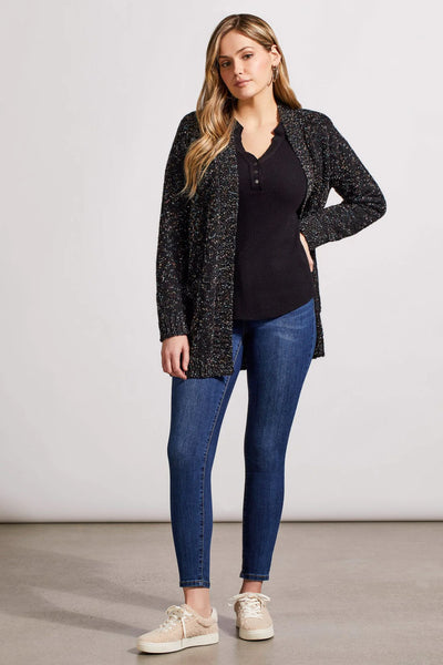 Henley Top With Buttons [Black-5671O]