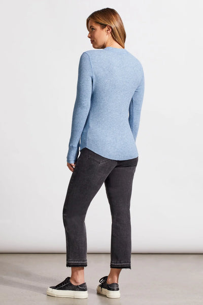 Henley Top With Buttons [H Blue Jay-5671O]