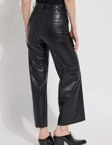 High Waist Vegan Leather [Kohl Black-10-3253-M8]