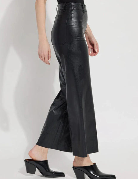 High Waist Vegan Leather [Kohl Black-10-3253-M8]