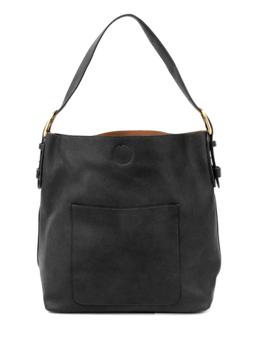 Hobo Black Handle Handbag [Black-L8008]