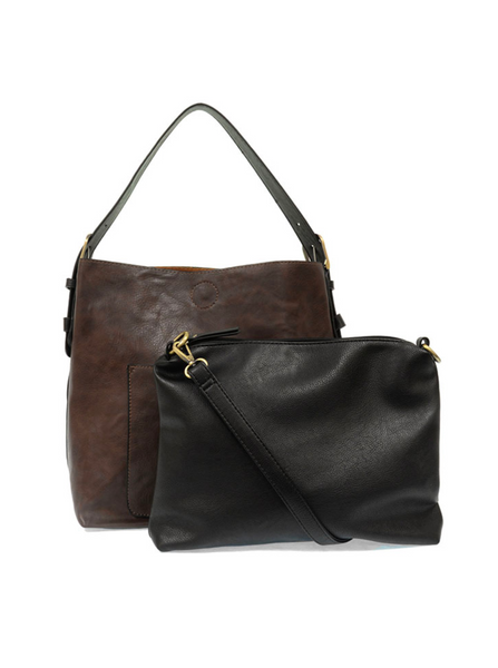 Hobo Black Handle Handbag [Dark Oat-L8008]