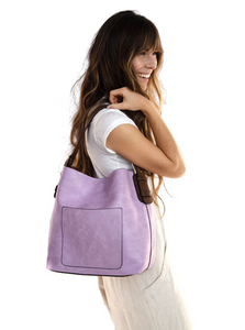 Hobo Coffee Handle Handbag [Soft Purple-L8008]