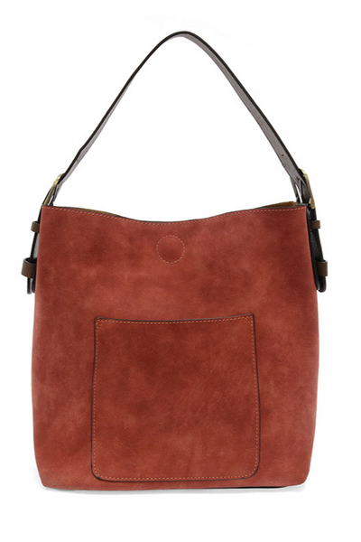 Hobo Coffee Handle Suede Handbag [Rust-L8235]