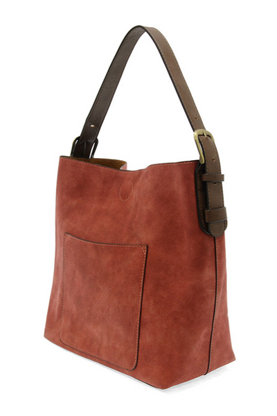 Hobo Coffee Handle Suede Handbag [Rust-L8235]