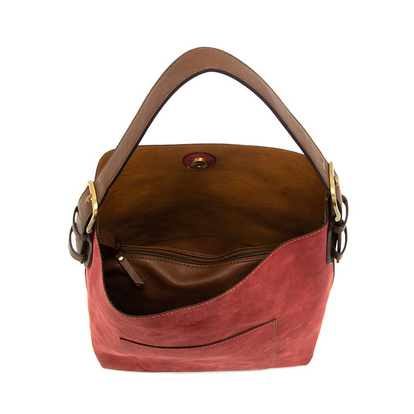 Hobo Coffee Handle Suede Handbag [Rust-L8235]