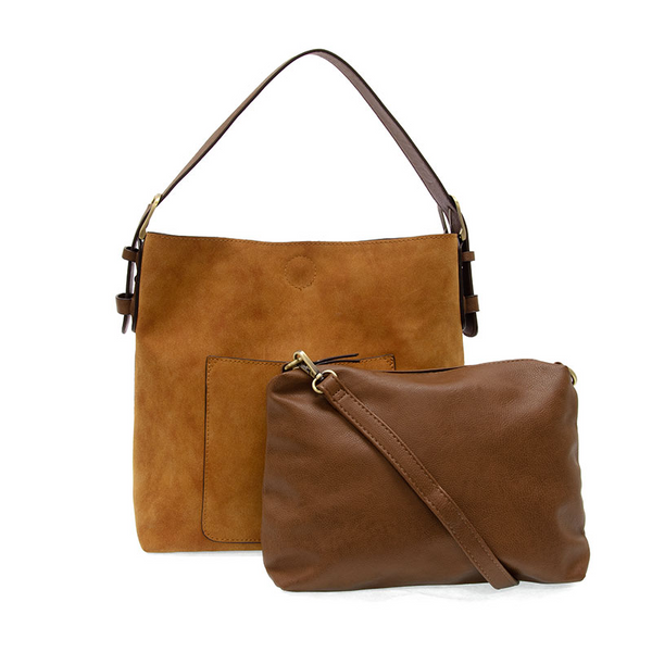 Hobo Coffee Handle Suede Handbag [Toffee-L8235]