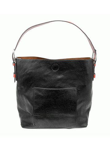 Hobo Handle Cedar Handbag [Black-L8008]