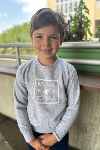 Toddler Minnesota In the Box Crew Sweatshirt [Gray]