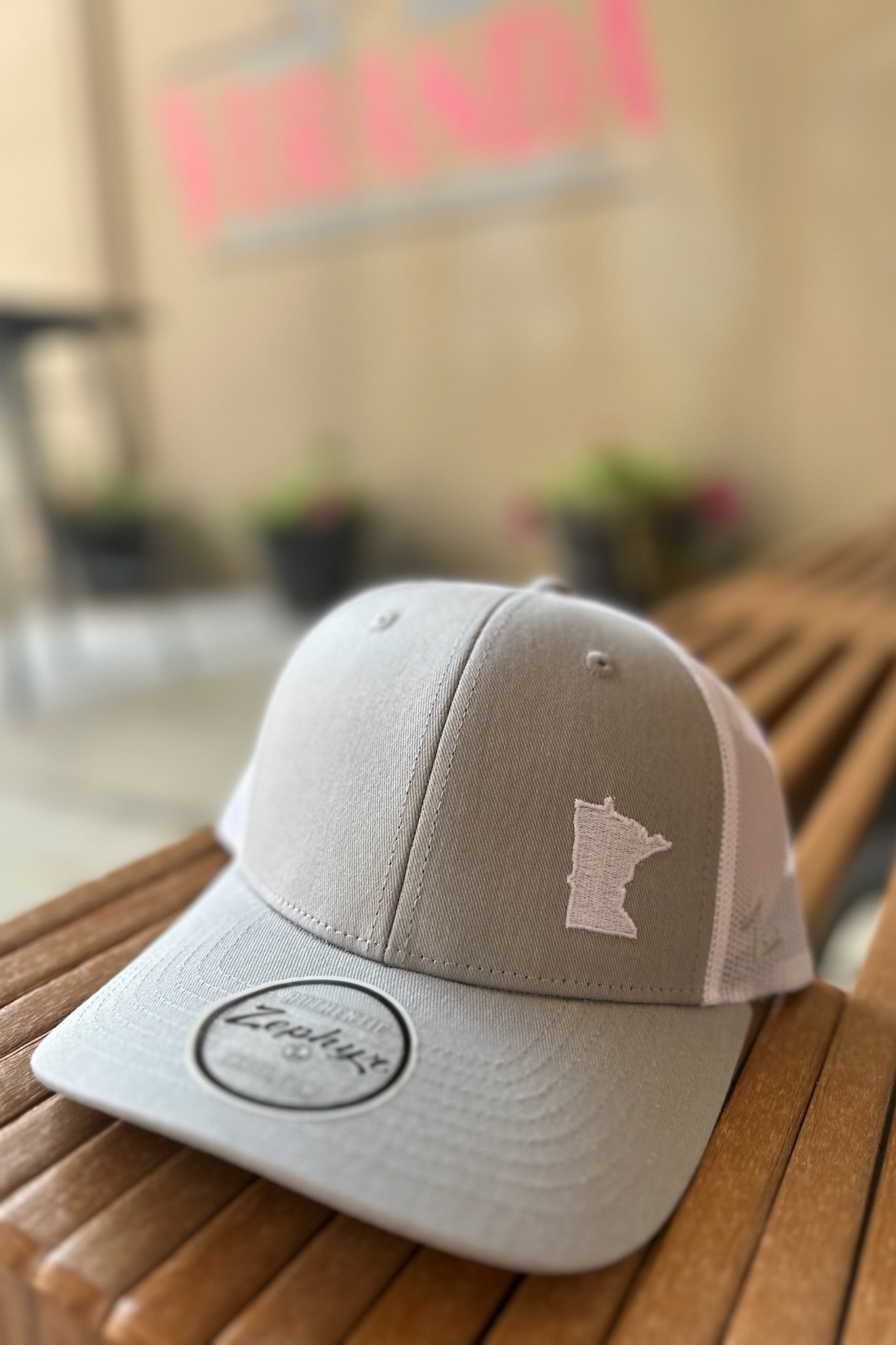 Minnesota State Left Embroidery Hat [White]