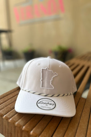 Minnesota State Shape Hat [White]