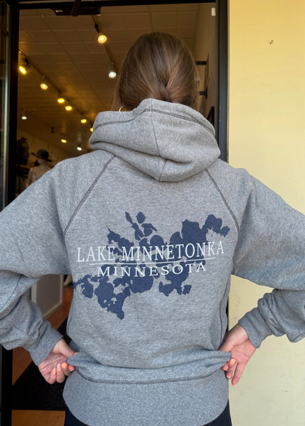 Lake Minnetonka Map Hoodie [Gray]