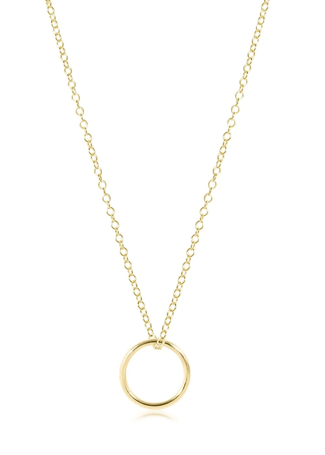 16" Necklace Gold Halo Gold Charm [N16GHALG]