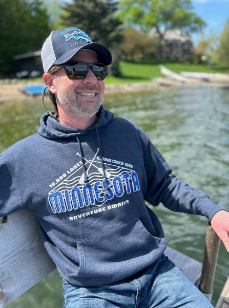 Adventure Awaits Minnesota Hooded Sweatshirt [Midnight Blue]