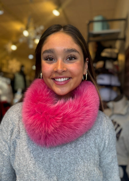 Fox Fur Headband/Collar [Magenta-HB100F]