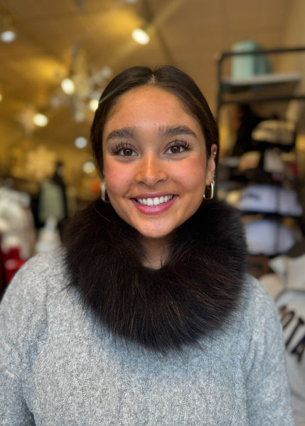 Fox Fur Headband/Collar [Mahogany Indigo-HB100F]