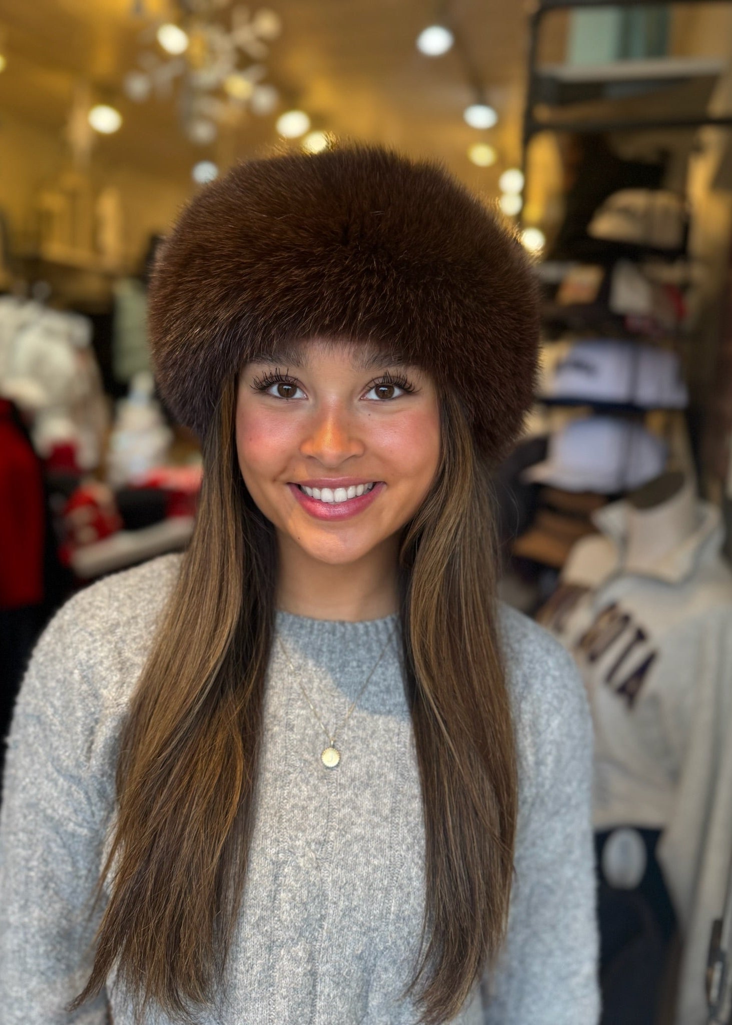 Fox Fur Headband/Collar [Chocolate-HB100F]