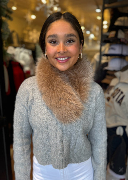 Fox Fur Headband/Collar [Latte-HB100F]