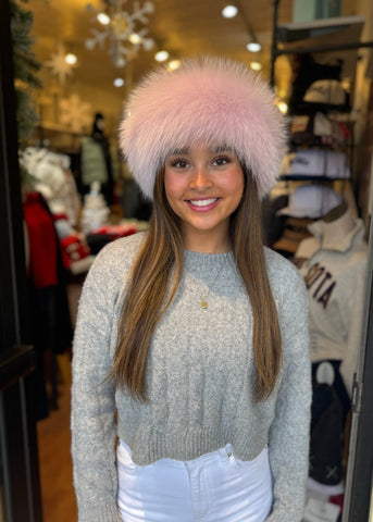 Fox Fur Headband/Collar [Soft Pink-HB100F]