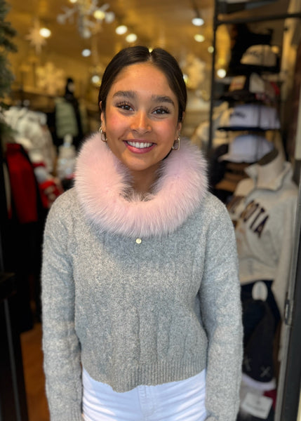 Fox Fur Headband/Collar [Soft Pink-HB100F]