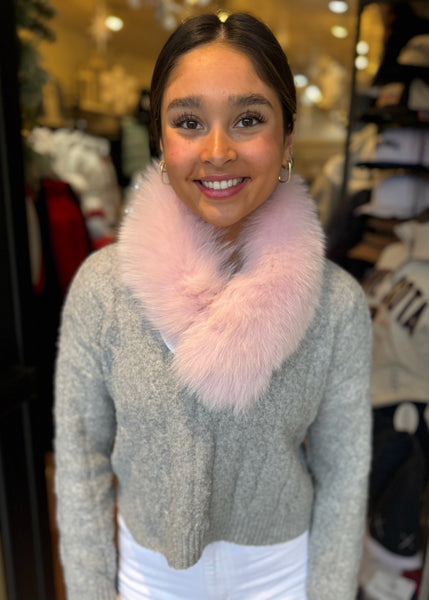 Fox Fur Headband/Collar [Soft Pink-HB100F]