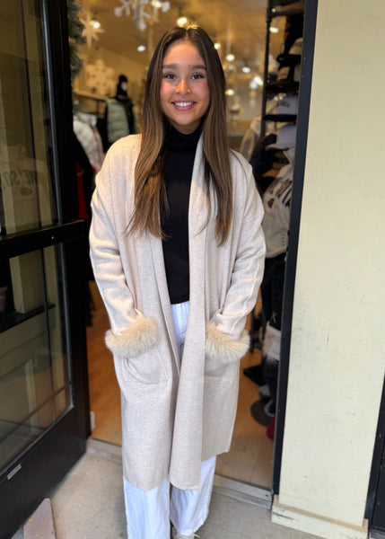 Knit Wrap [Beige-WRVM02]