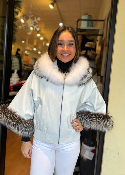 Leather Jacket [White-JKMK76]