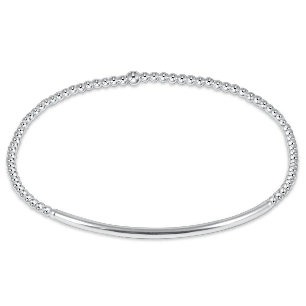 Classic Sterling 2MM Bead Bracelet Bliss Bar Sterling [BCLSS2BBS]