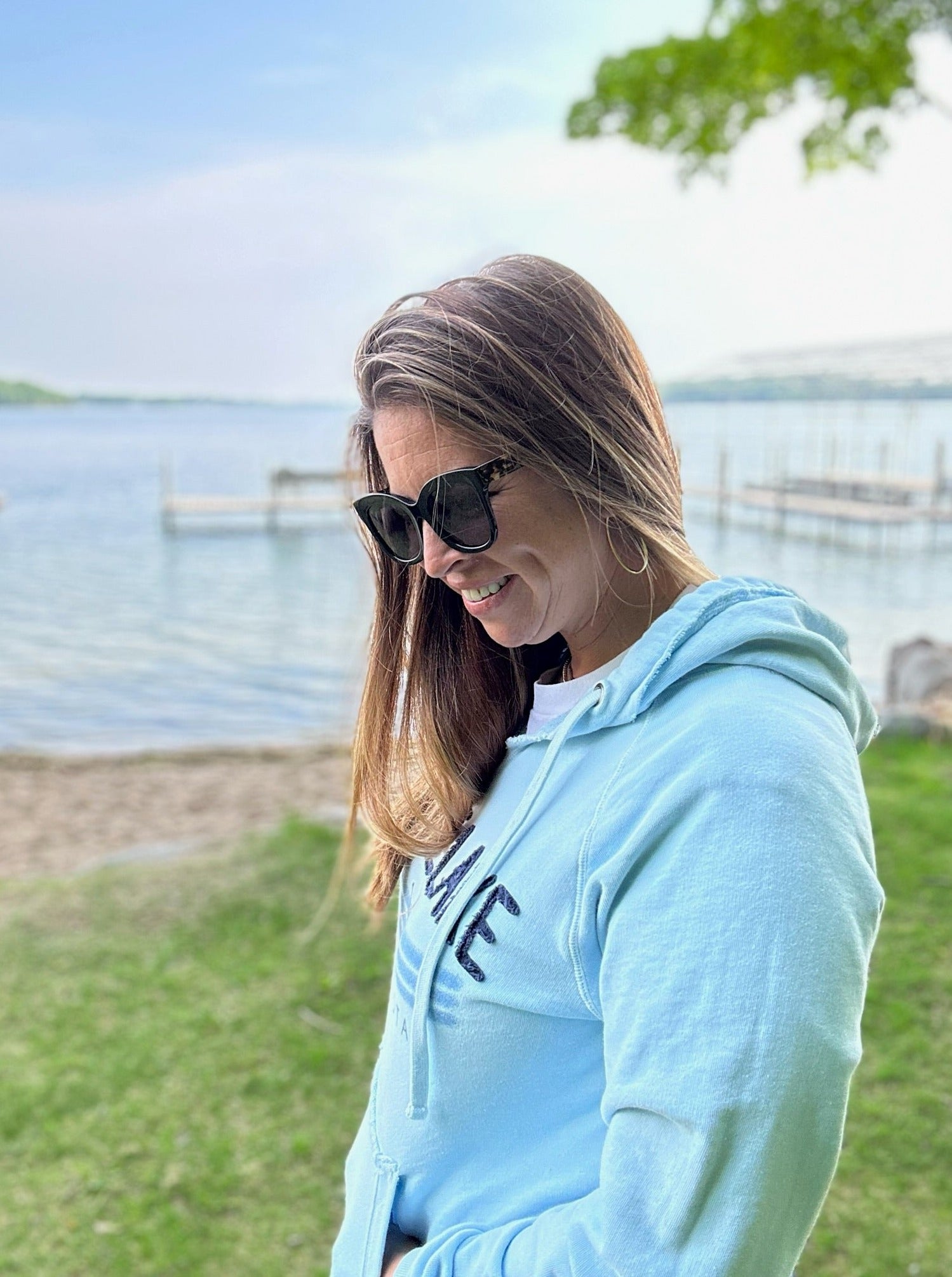 At The Lake Hooded Sweatshirt [Powder Blue]