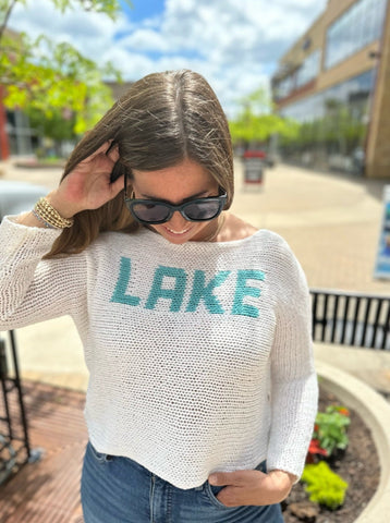 Wooden Ships Lake Crewneck [White/Azurine-K52C2W067]