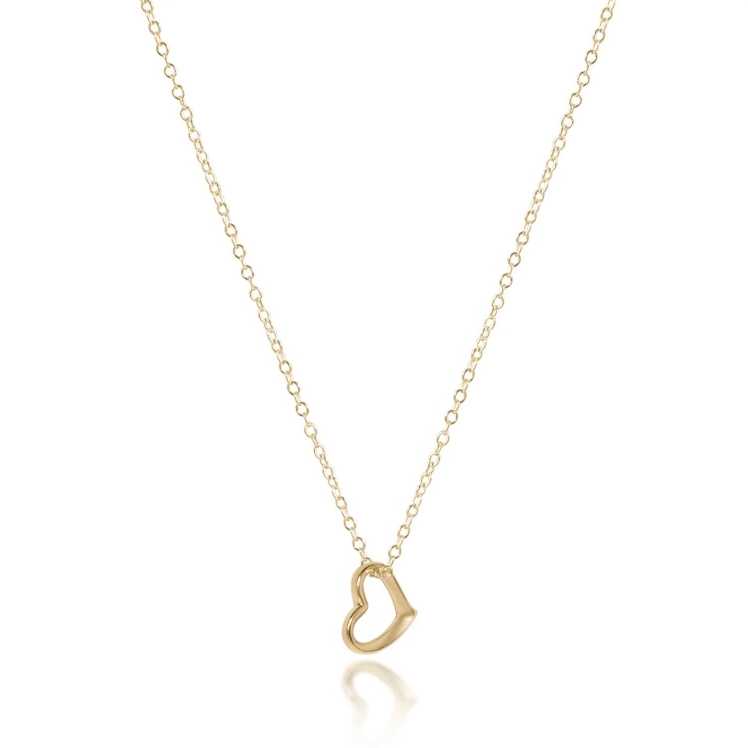 16" Necklace Gold Love Small Gold Charm [N16GLOVSMG]