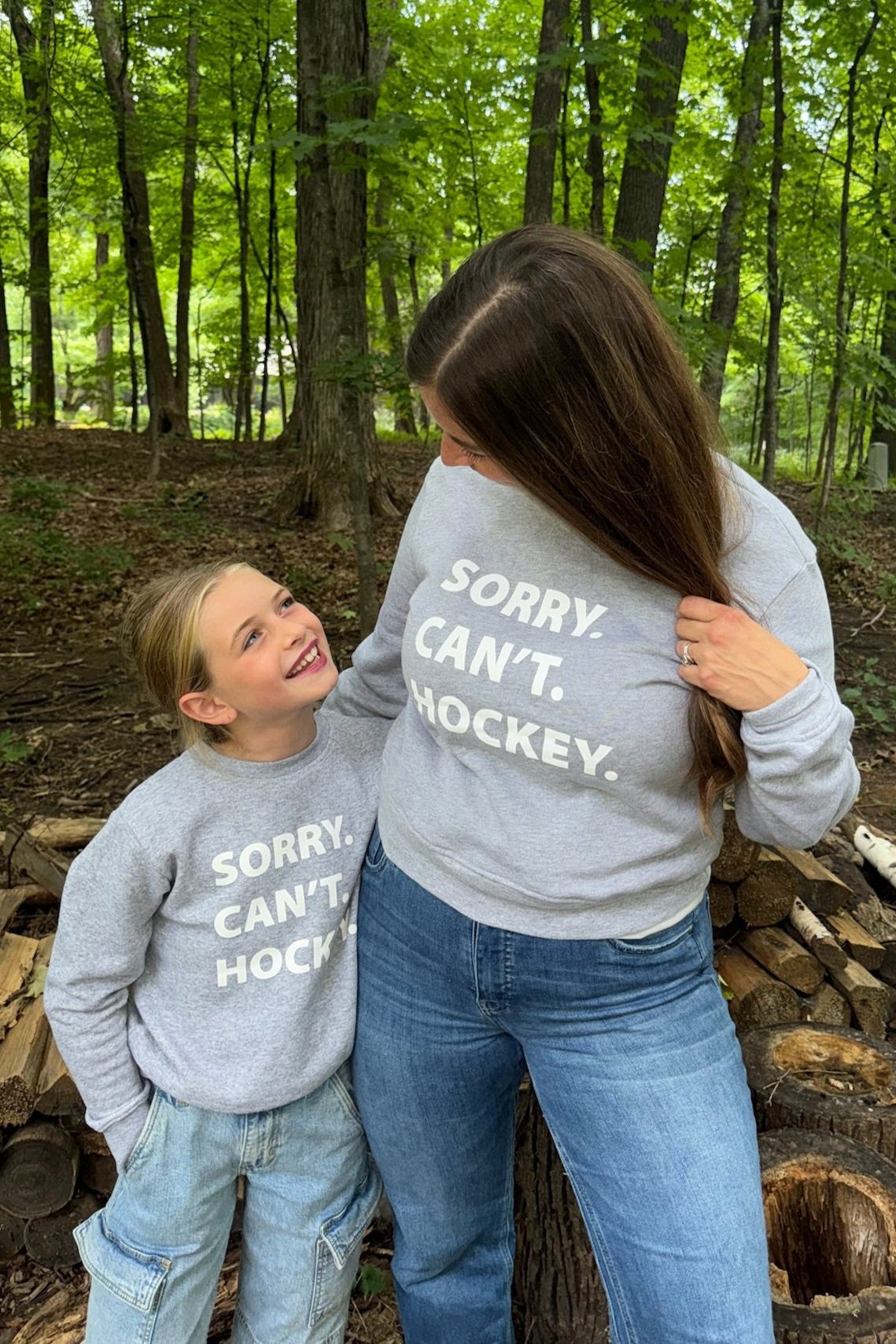 Sorry Can't Hockey Sweatshirt [Athletic Heather]