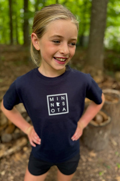 Youth Minnesota in the Box Tee [Navy]