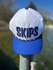 Skips Hat [White W/ Blue Rope]