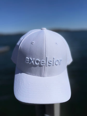 Excelsior Raised Embroidery Hat [White]
