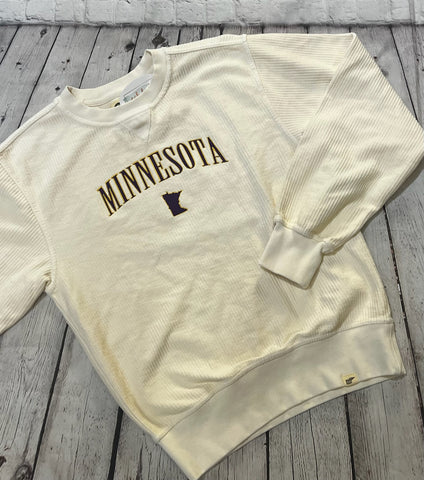 Minnesota Corded Crew Sweatshirt [Cream]